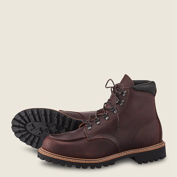 Red Wing Heritage Bot Erkek - Sawmill - 6-Inch Oil-Slick Deri Steel Toe - Koyu Kahverengi - 43XAEVRO